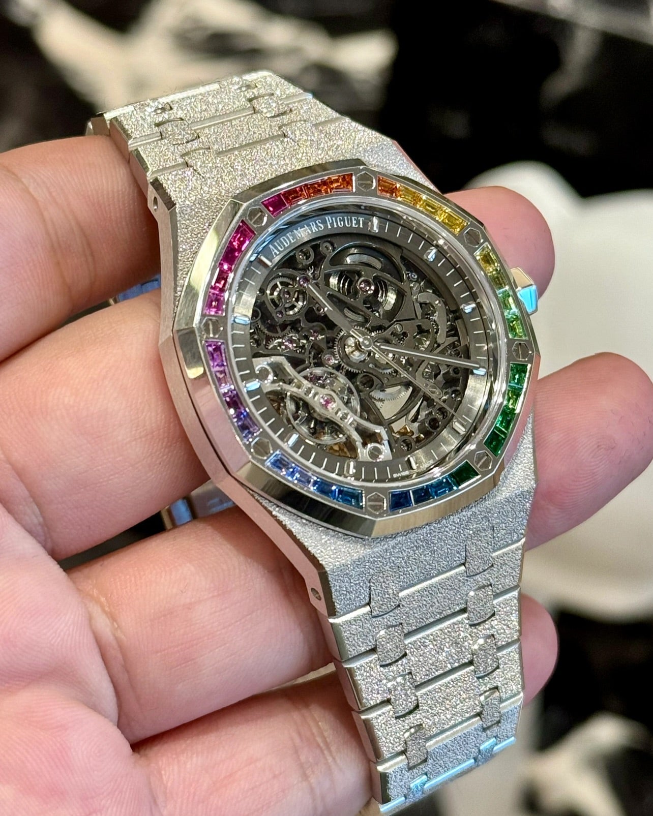 Audemars Piguet Royal Oak 41mm White Gold Skeleton Rainbow